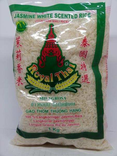 Royal Thai 100% Langkörniger Jasmin Reis, Nettogewicht 1kg